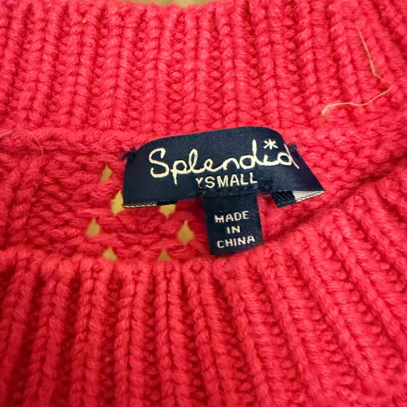 Splendid Pink Drop Needle Chunky Cable Knit Pullover Sweater Boho Sz XS - Picture 9 of 12